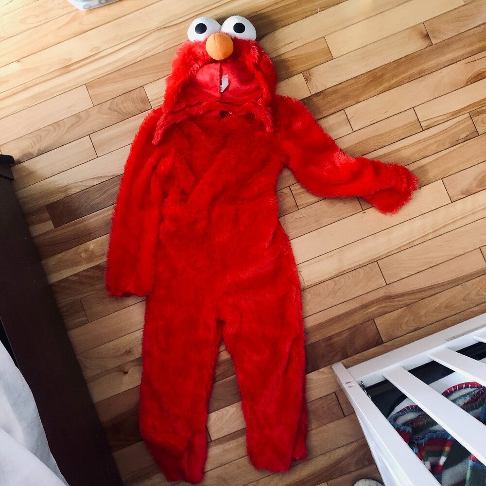ELMO Licensed Sesame Street Red Soft Fur Toddler Large 4-6 Halloween Costume